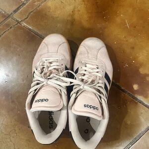 Adidas Light Pink and Black Trainers